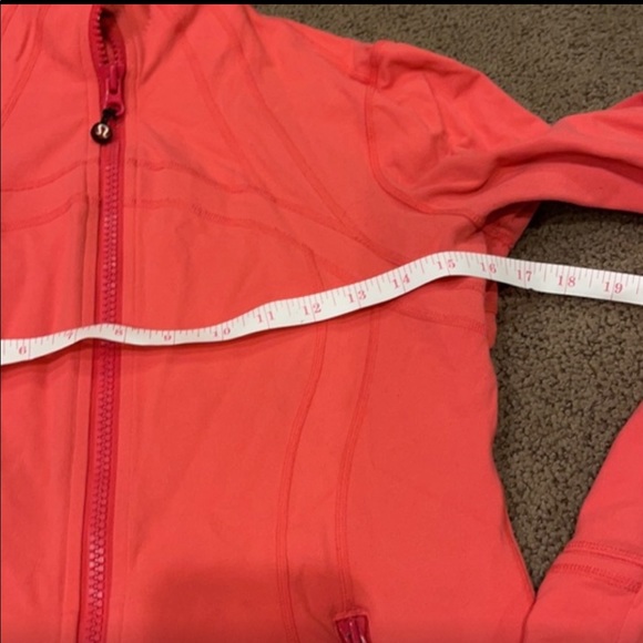 Lululemon zip up orange pink tangerine jacket size 10 - Picture 5 of 5